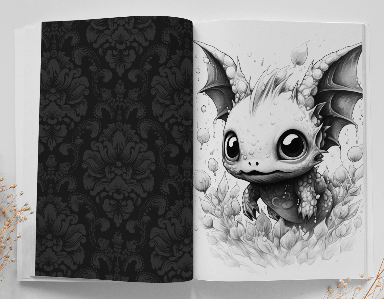 Fantastische Kreaturen Malbuch Graustufen (Buchdruck) - Monsoon Publishing
