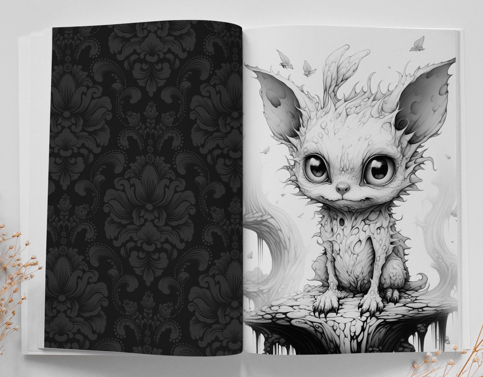 Fantastische Kreaturen Malbuch Graustufen (Buchdruck) - Monsoon Publishing