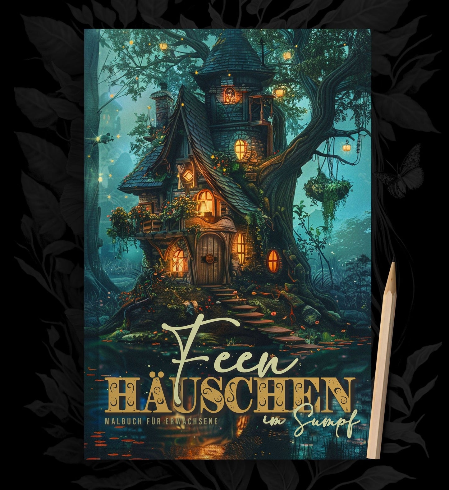 Feen Häuschen im Sumpf Malbuch (Buchdruck) - Monsoon Publishing
