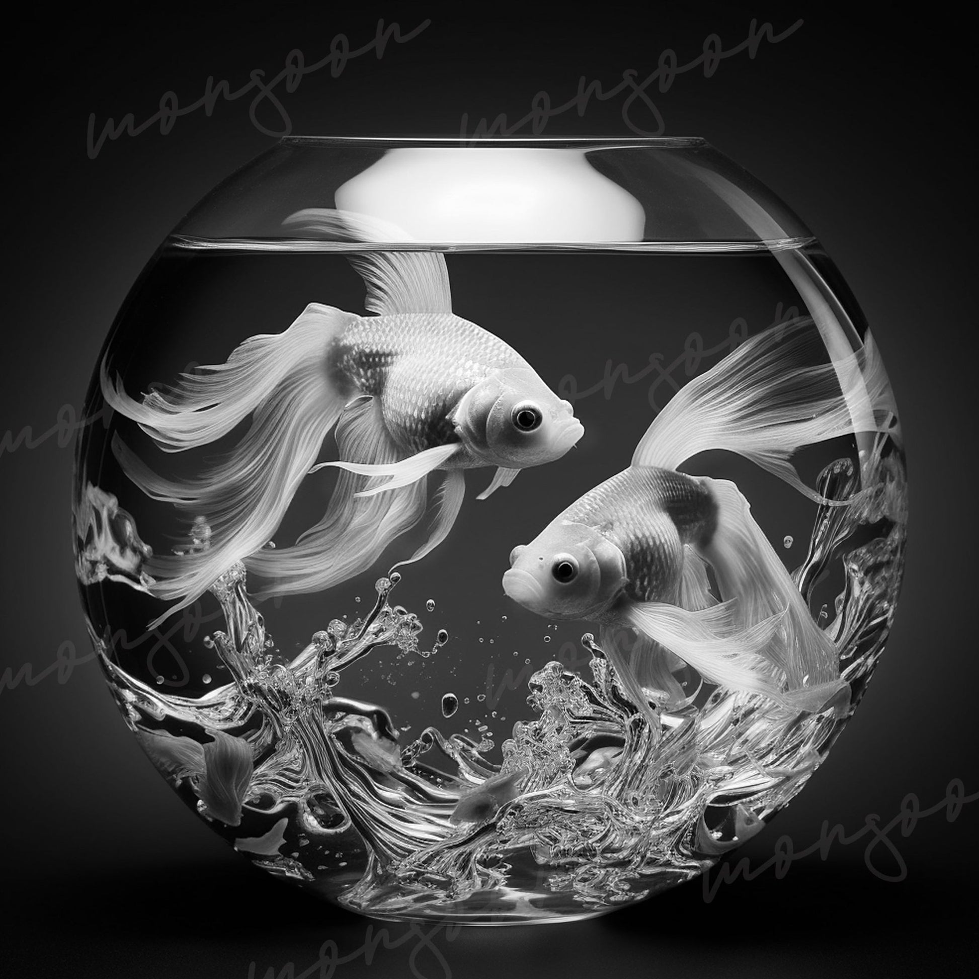 Fische Malbuch Graustufen (Digital) - Monsoon Publishing