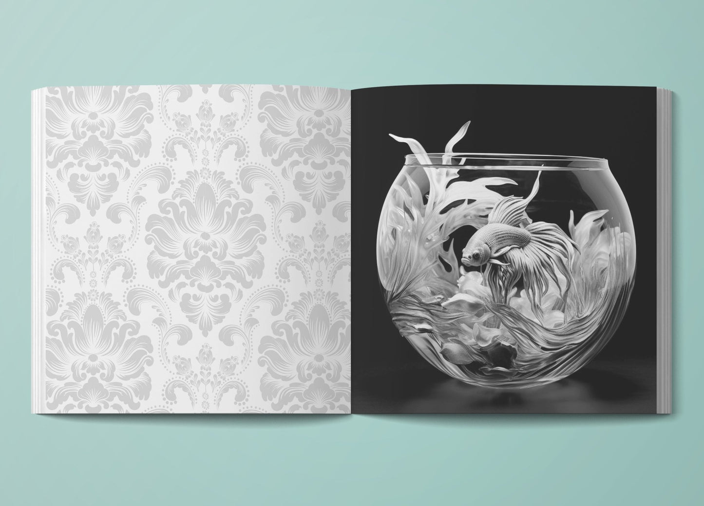 Fische Malbuch Graustufen (Digital) - Monsoon Publishing