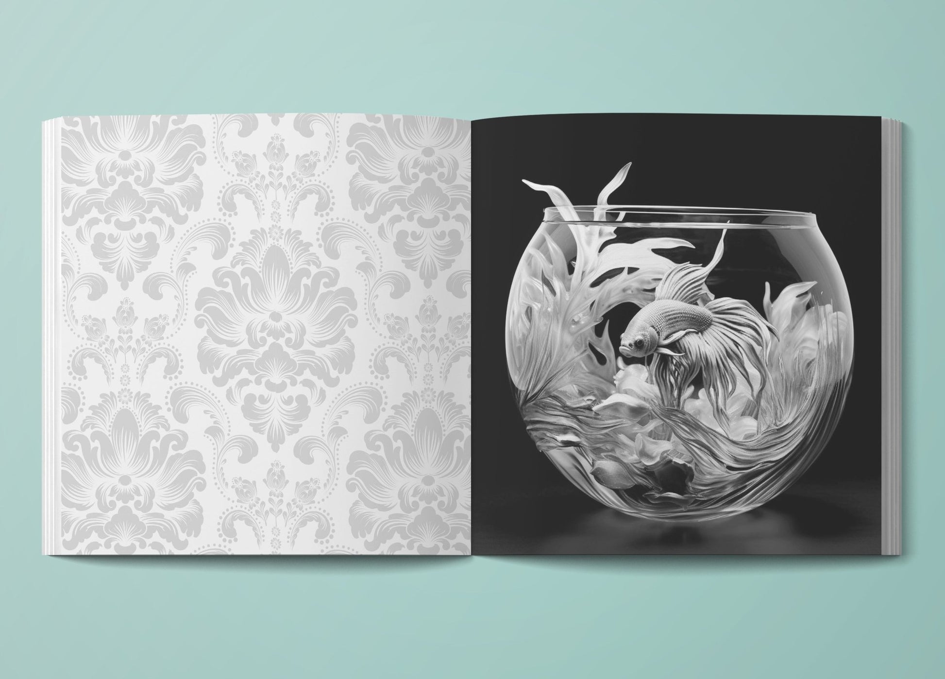 Fische Malbuch Graustufen (Digital) - Monsoon Publishing