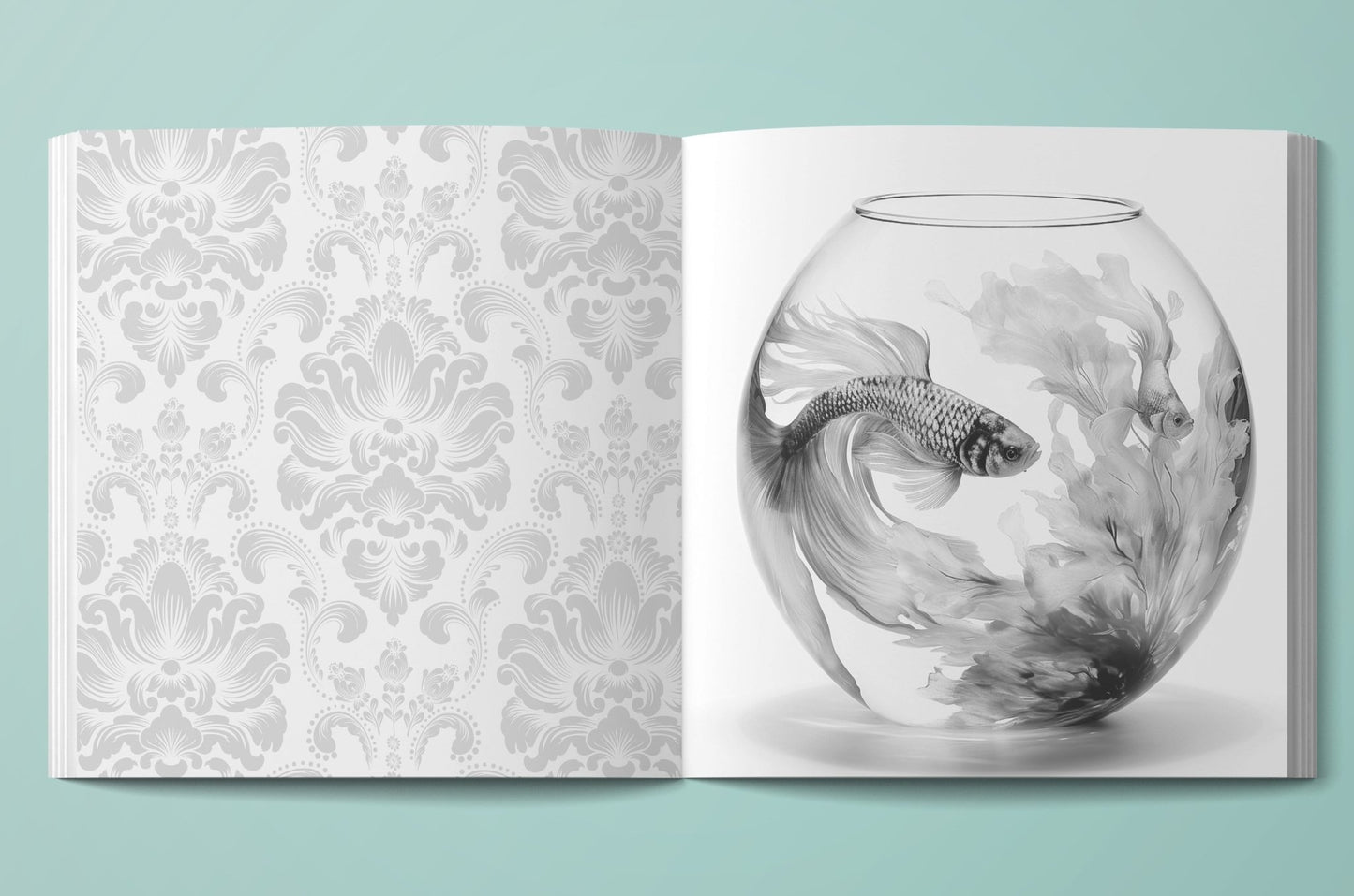 Fische Malbuch Graustufen (Digital) - Monsoon Publishing
