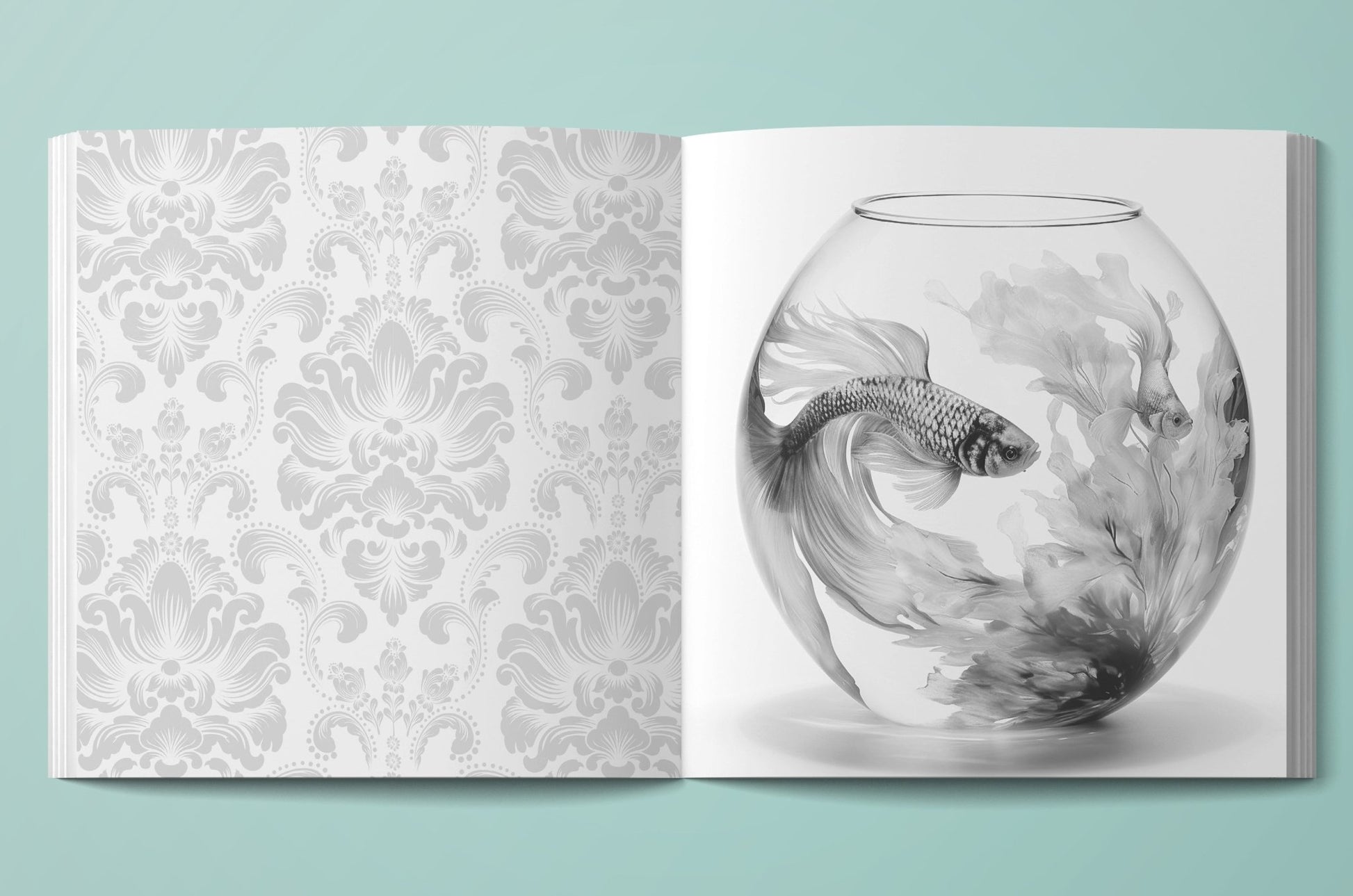 Fische Malbuch Graustufen (Digital) - Monsoon Publishing