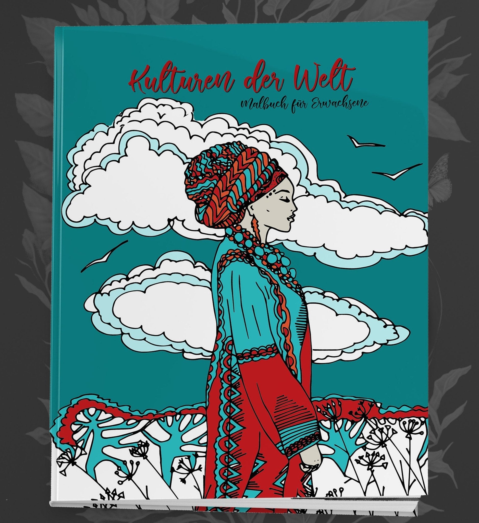 Frauen Folklore Malbuch für Erwachsene (Buchdruck) - Monsoon Publishing