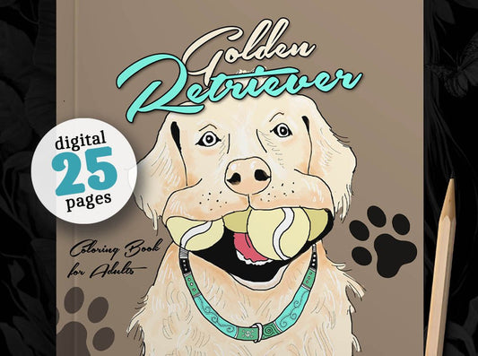 Golden Retriever Malbuch (Digital) - Monsoon Publishing