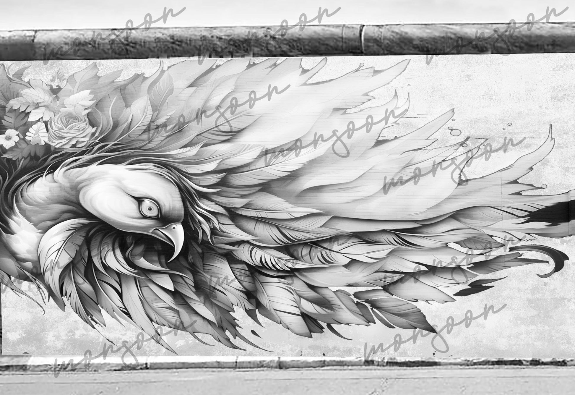 Graffiti Street Art Malbuch Graustufen (Buchdruck) - Monsoon Publishing