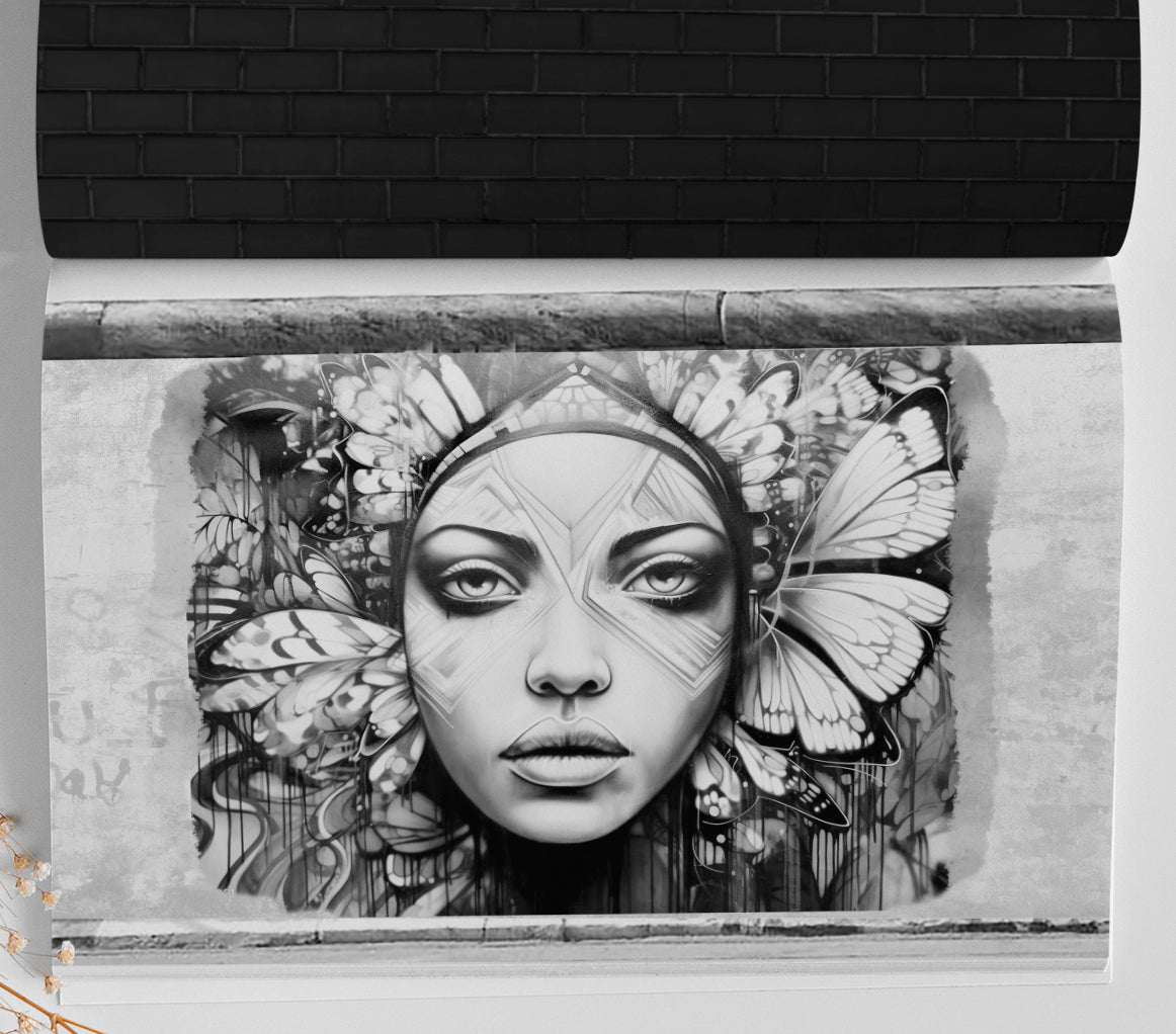 Graffiti Street Art Malbuch Graustufen (Buchdruck) - Monsoon Publishing