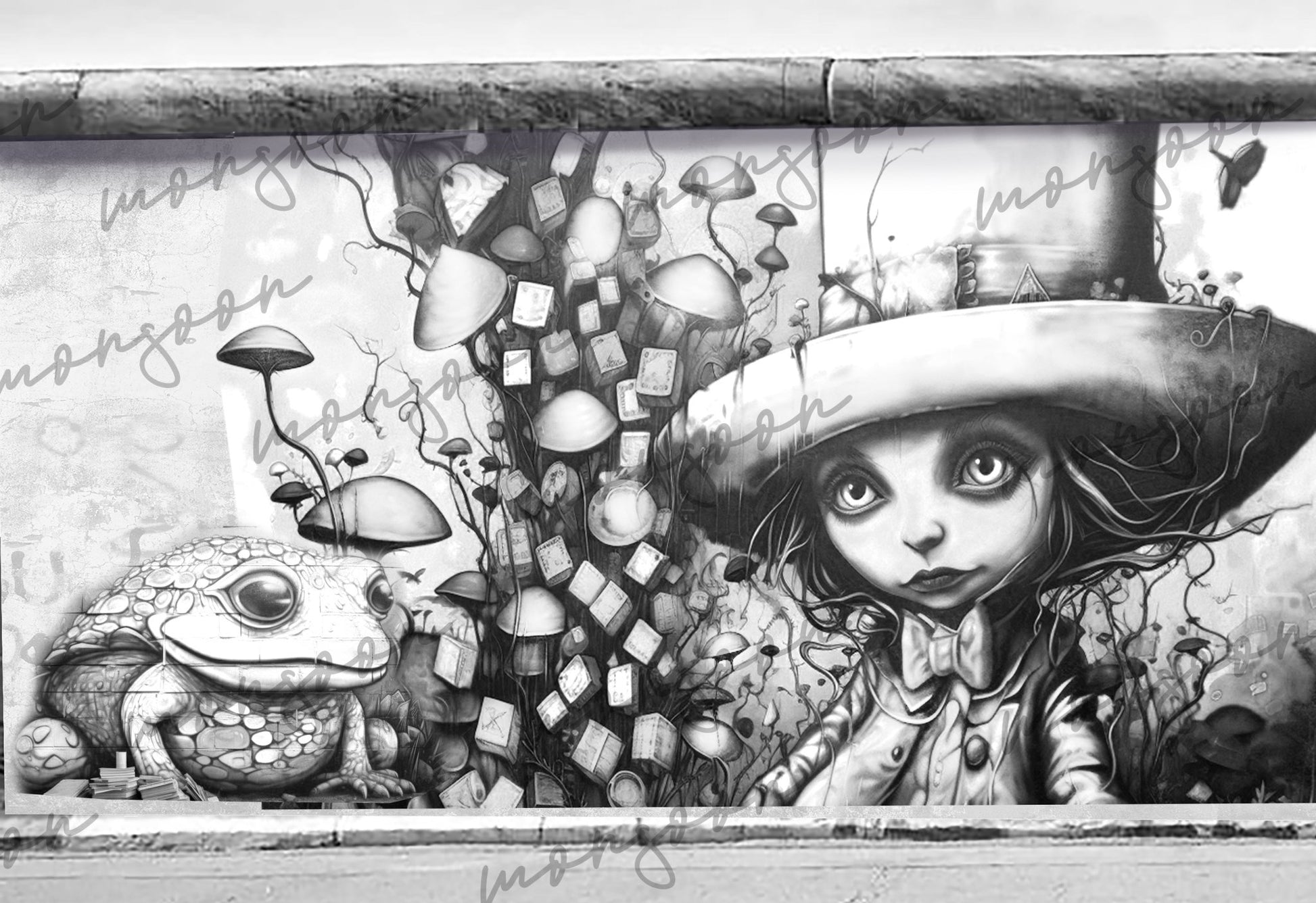 Graffiti Street Art Malbuch Graustufen (Buchdruck) - Monsoon Publishing