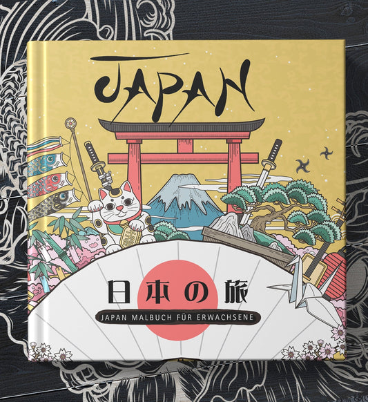 Japan Malbuch für Erwachsene (Buchdruck) - Monsoon Publishing