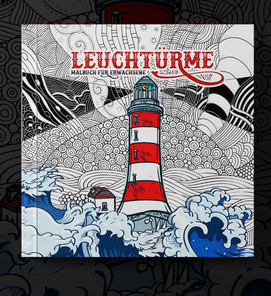 Leuchttürme Malbuch für Erwachsene (Buchdruck) - Monsoon Publishing