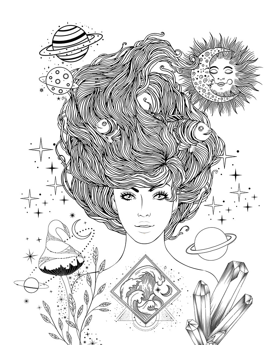 Magische Frauen Malbuch für Erwachsene (Digital) - Monsoon Publishing