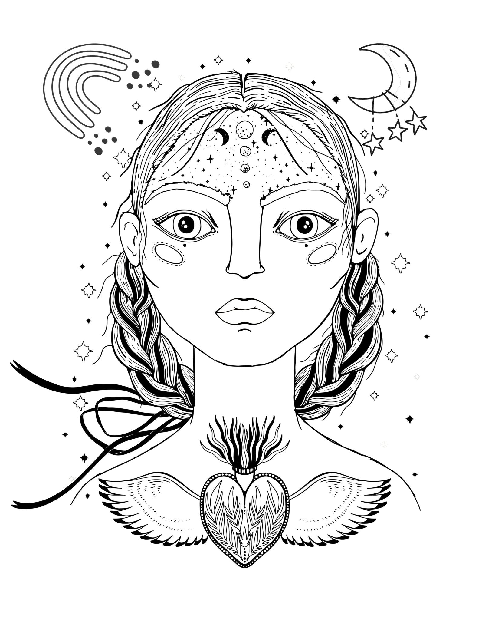 Magische Frauen Malbuch für Erwachsene (Digital) - Monsoon Publishing