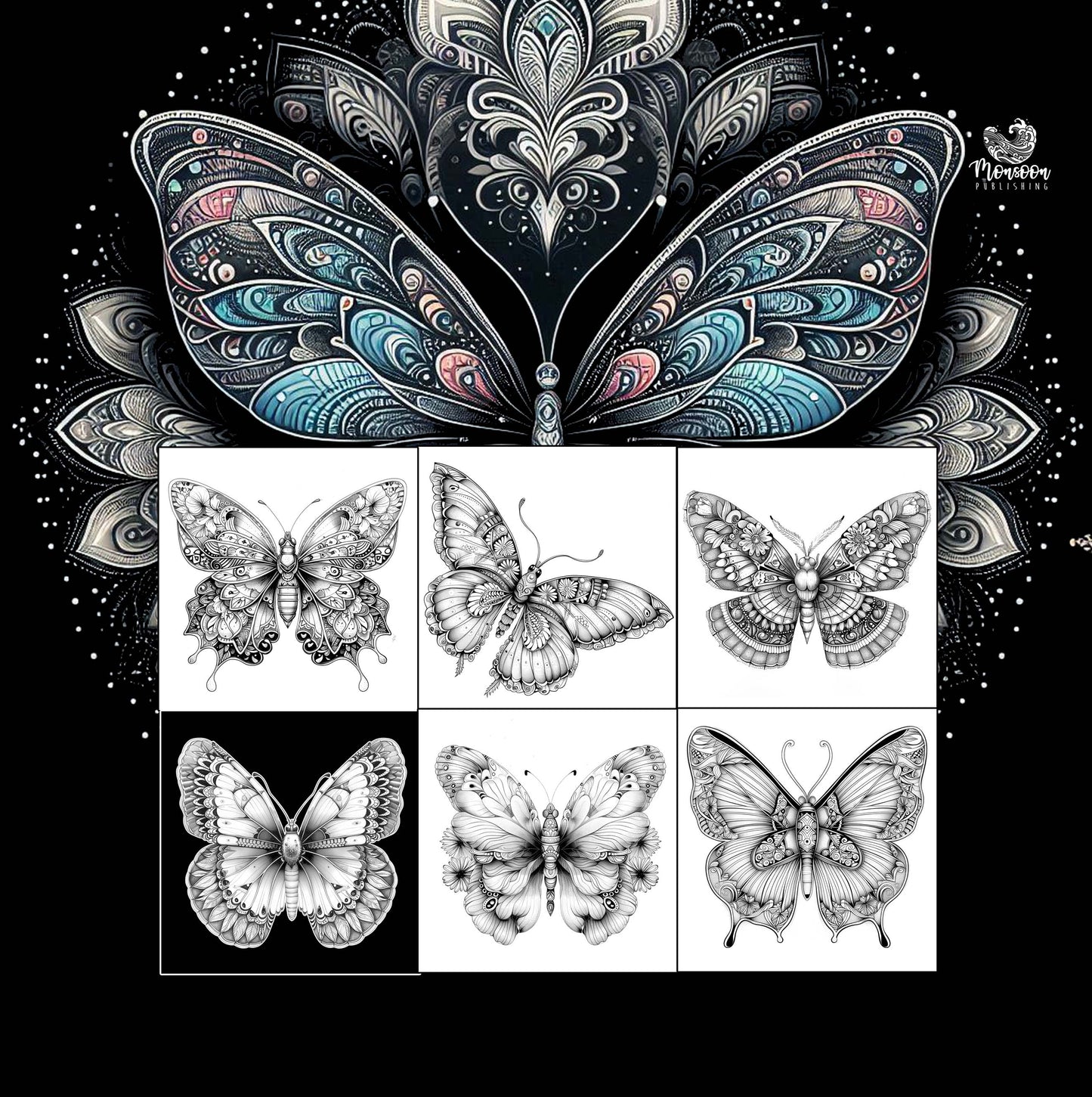 Mandala Schmetterlinge Malbuch 3 (Digital)