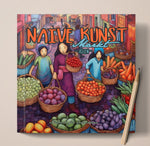 Naive Kunst Asien Graustufen Malbuch (Buchdruck)