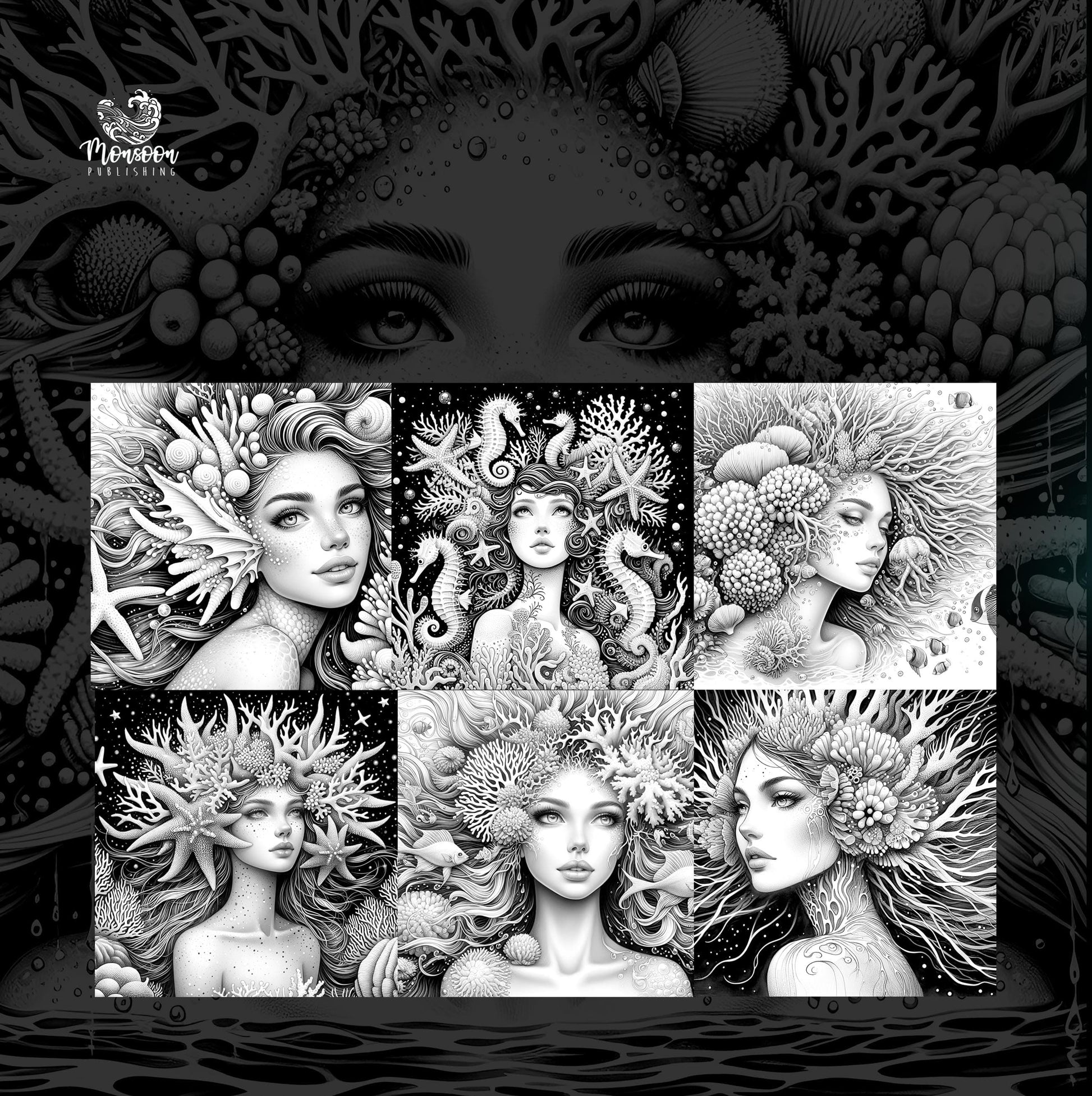 meeresgöttin malbuch ozean monsoon publishing