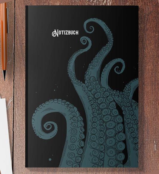 Notizbuch Vintage Oktopus Punktraster A5 (Buchdruck) - Monsoon Publishing