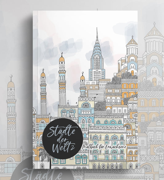 Städte der Welt Malbuch für Erwachsene 2 (Buchdruck) - Monsoon Publishing