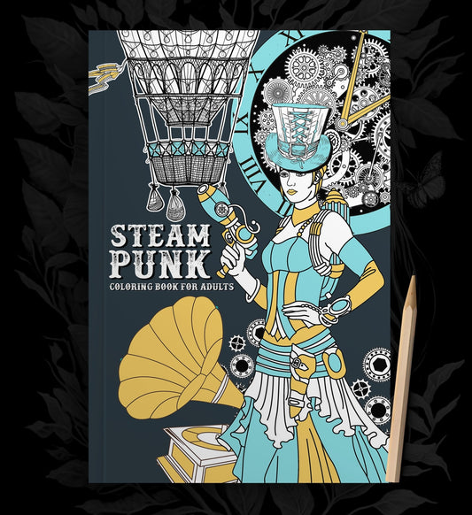 Steampunk Malbuch für Erwachsene (Buchdruck) - Monsoon Publishing