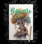Bäume Graustufen Baum Malbuch (Buchdruck)