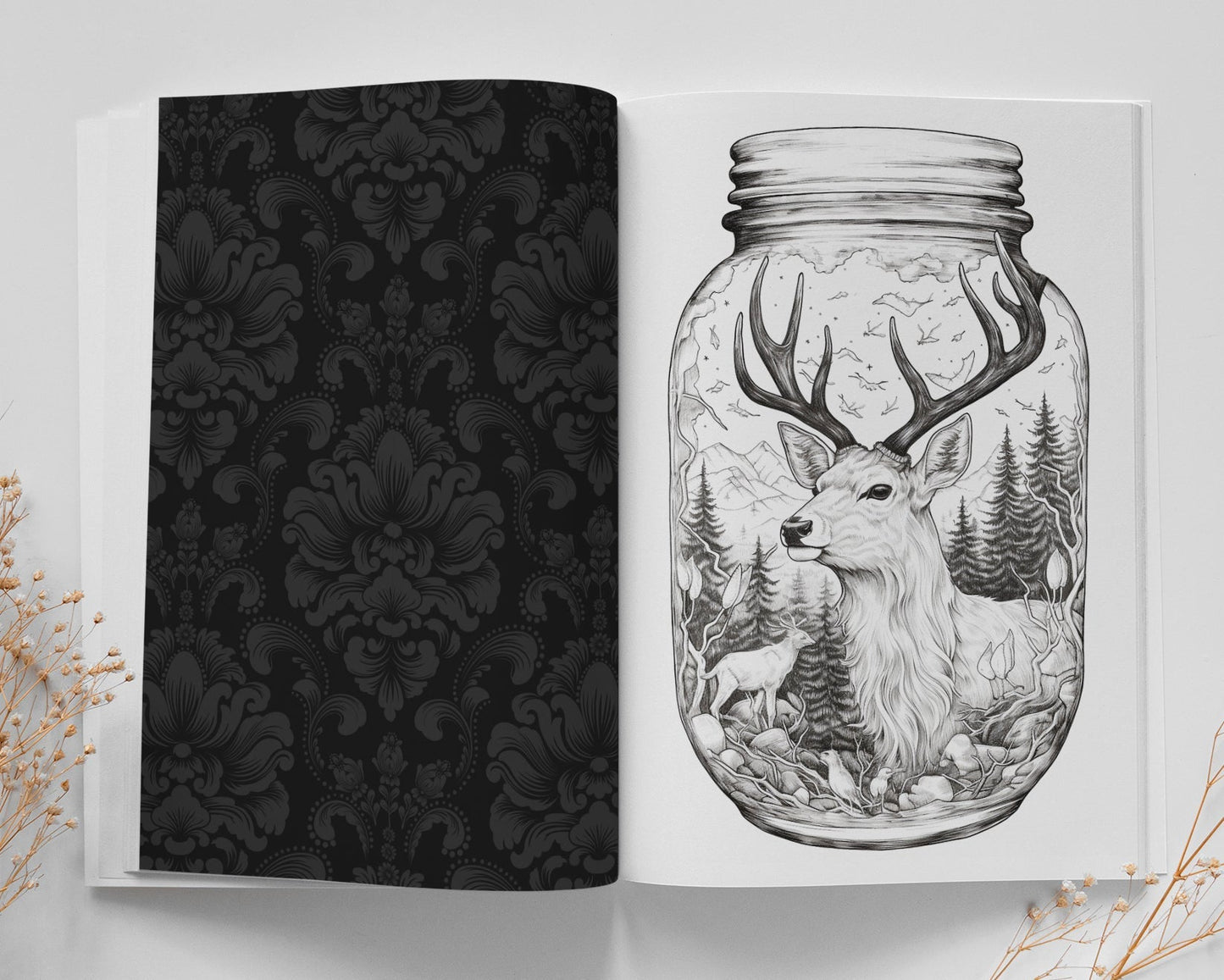 Wunderland Graustufen Malbuch (Digital) - Monsoon Publishing