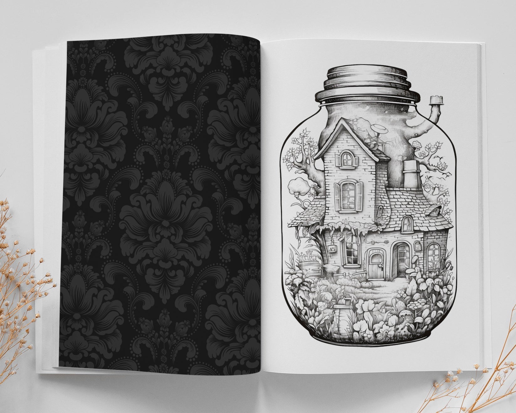 Wunderland Graustufen Malbuch (Digital) - Monsoon Publishing