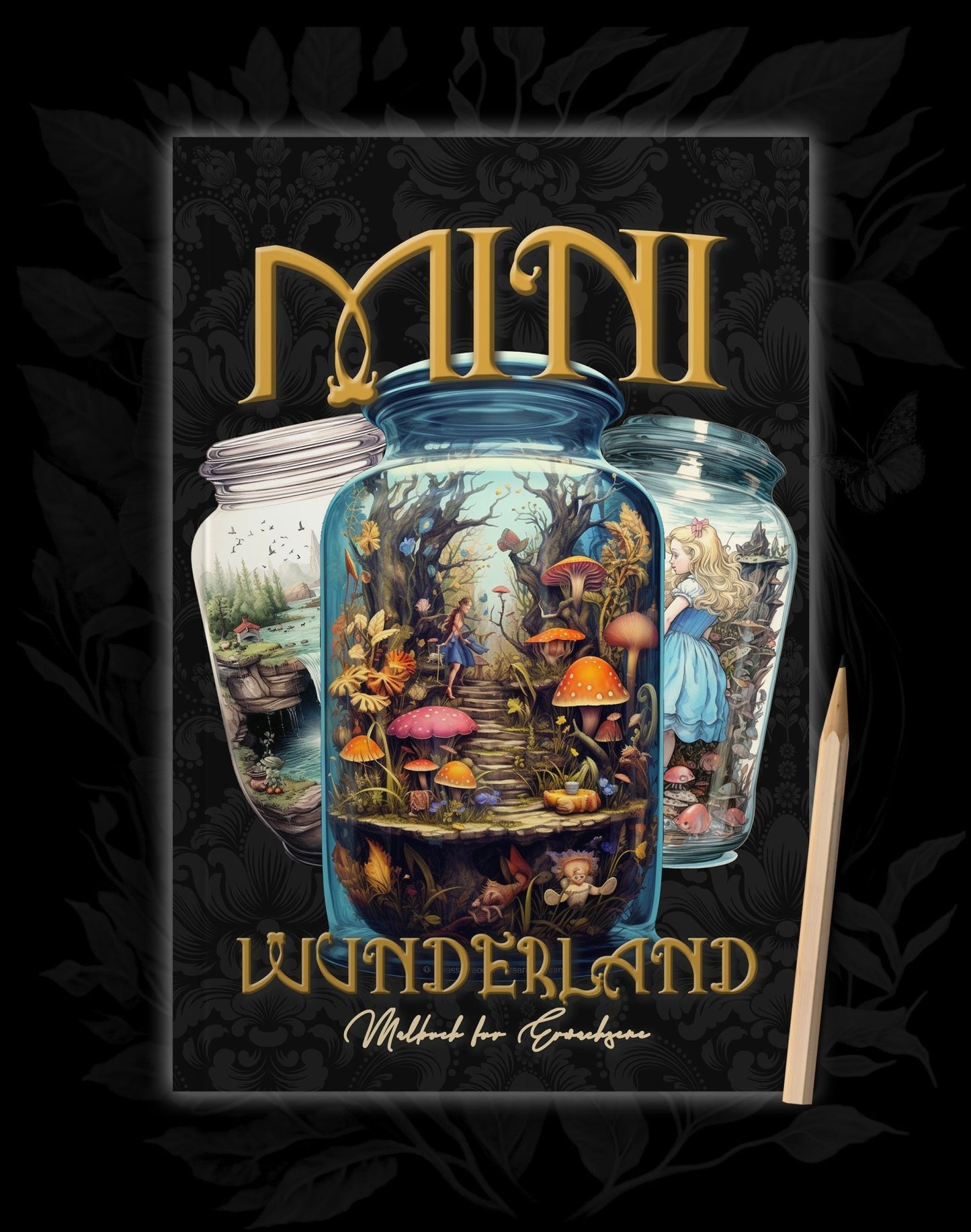 Wunderland Graustufen Malbuch (Digital) - Monsoon Publishing