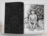 Weihnachtskinder Malbuch Graustufen (Digital)