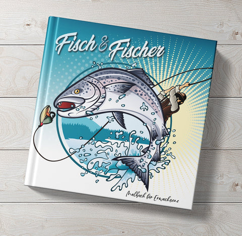 fisch und fischer angler malbuch für erwachsene