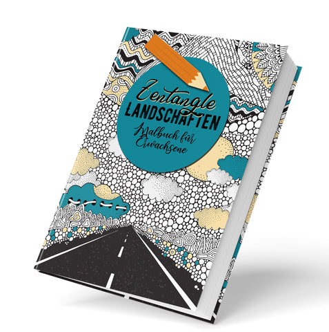 landschaften malbuch für erwachsene zentangle