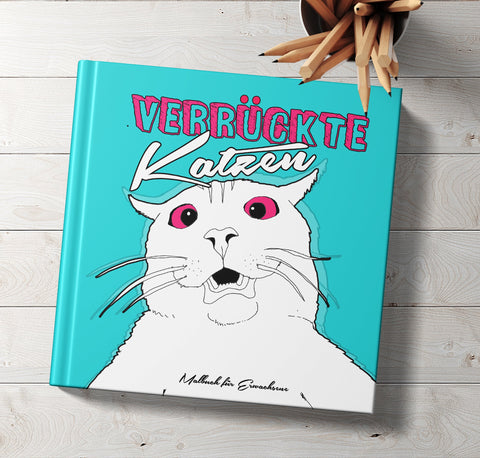 verrückte katzen malbuch für erwachsene lustige katzen malbuch geschenk katzenbesitzer